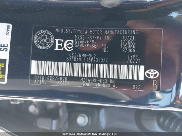 5YFB4MDE1SP231377 Toyota m20a-fks