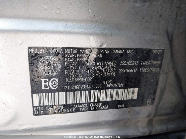 2T3Z1RFV3LC071366 Toyota RAV4 LE