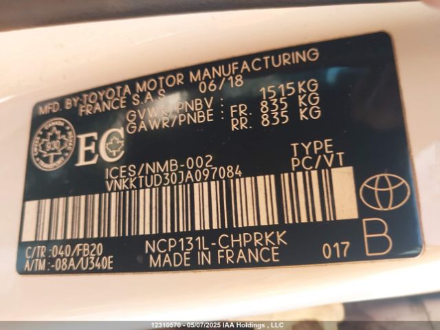 VNKKTUD30JA097084 Toyota Yaris