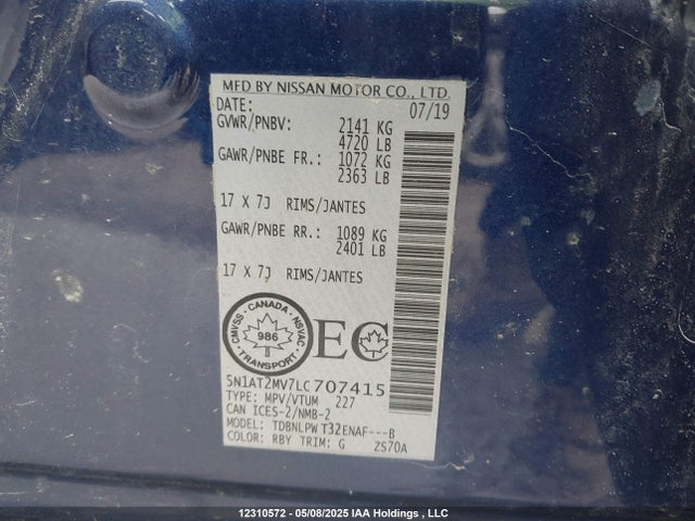5N1AT2MV7LC707415 Nissan 2020