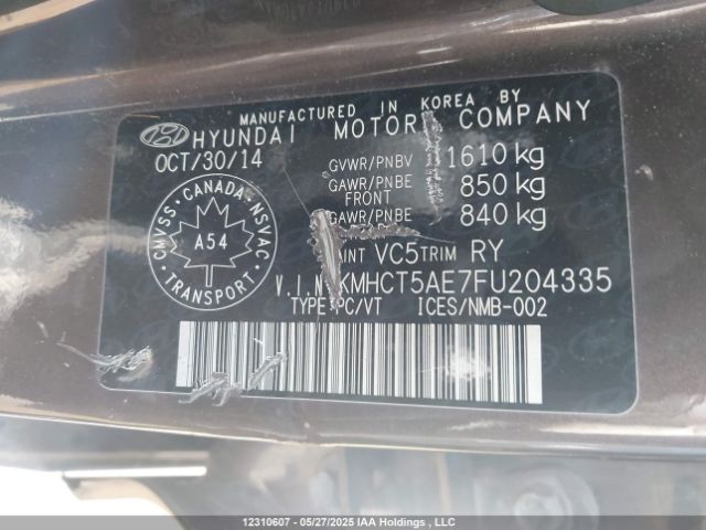 KMHCT5AE7FU204335 Hyundai Accent