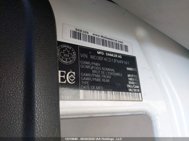 WD3BF4CD1JP649161 Mercedes-Benz Sprinter 3500