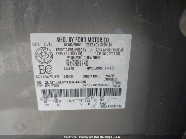 2LMTJ8LP1GBL44995 Lincoln gtdi