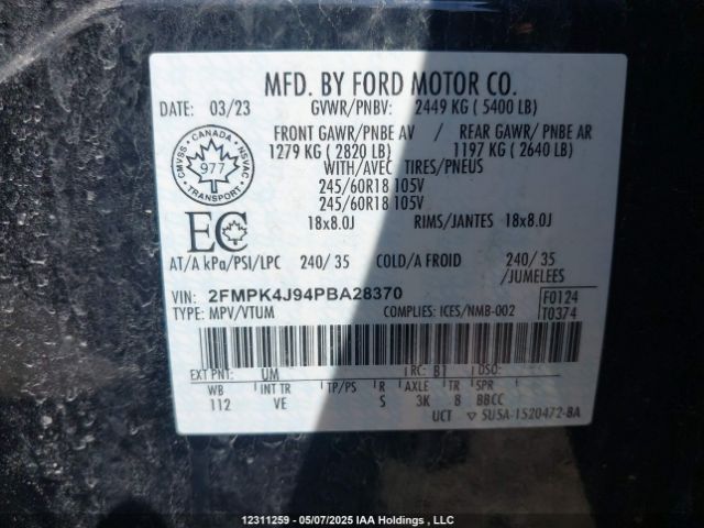 2FMPK4J94PBA28370 Ford gtdi