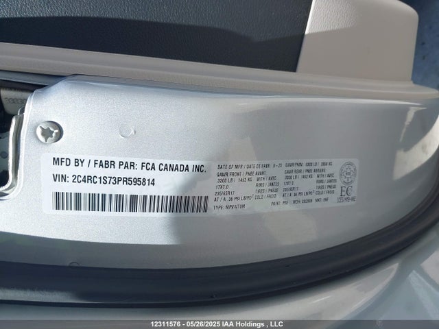 2C4RC1S73PR595814 Chrysler Pacifica