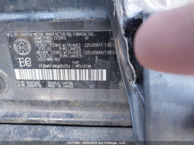 2T3BWRFV8KW002754 Toyota a25-fxz, 3nm+4nm