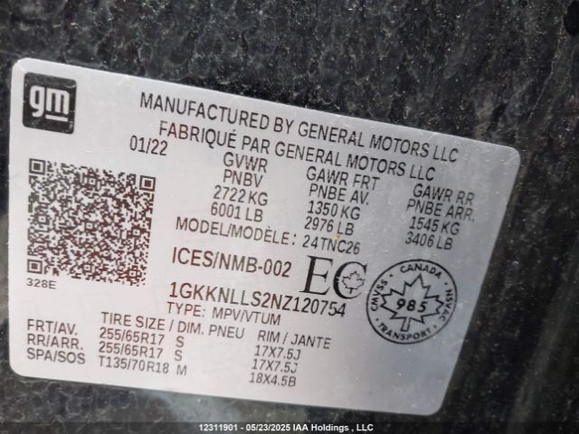1GKKNLLS2NZ120754 GMC Acadia At4