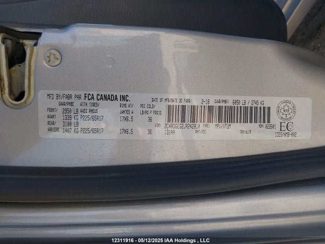 2C4RDGEG2JR242810 Dodge Grand Caravan