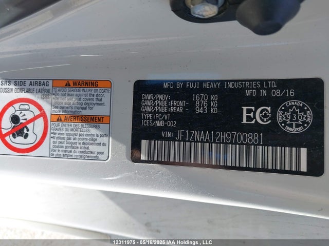 JF1ZNAA12H9700881 Toyota na