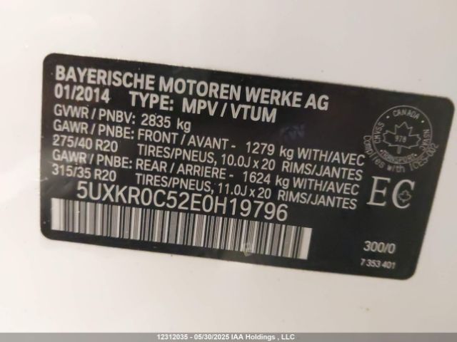 5UXKR0C52E0H19796 BMW X5 Xdrive35i