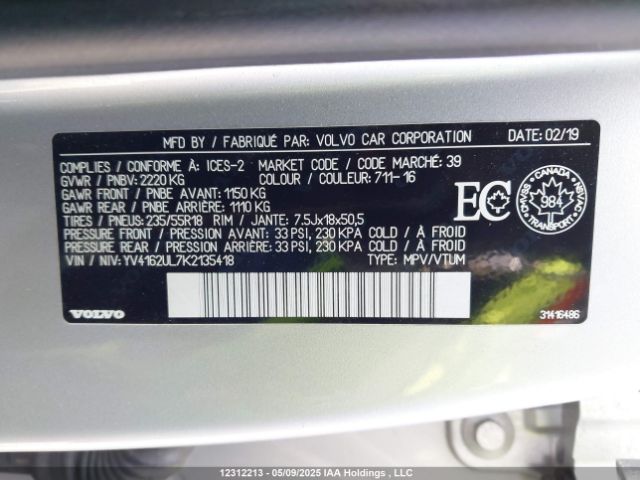 YV4162UL7K2135418 Volvo Xc40 T5 Inscription