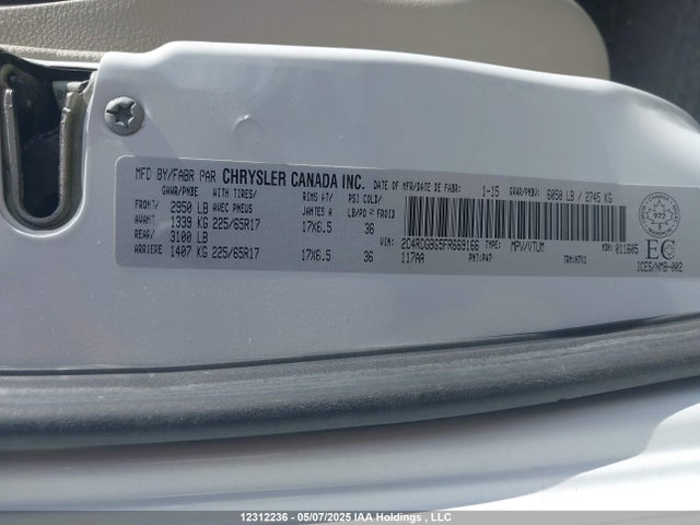 2C4RDGBG5FR669166 Dodge 2015