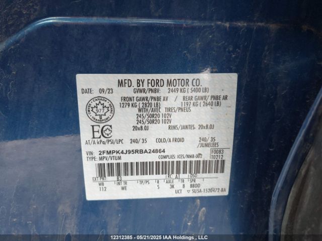 2FMPK4J95RBA24864 Ford gtdi