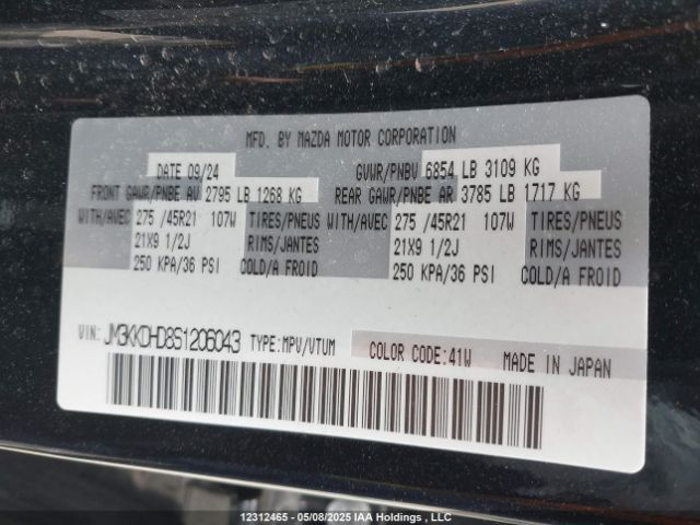 JM3KKDHD8S1206043 Mazda Cx-90 Mhev Gt