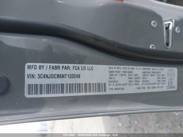 3C4NJDCB6NT133248 Jeep Compass