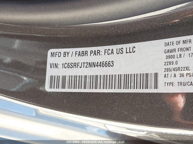 RAM 1500 2022 1C6SRFJT2NN446663 Image 9