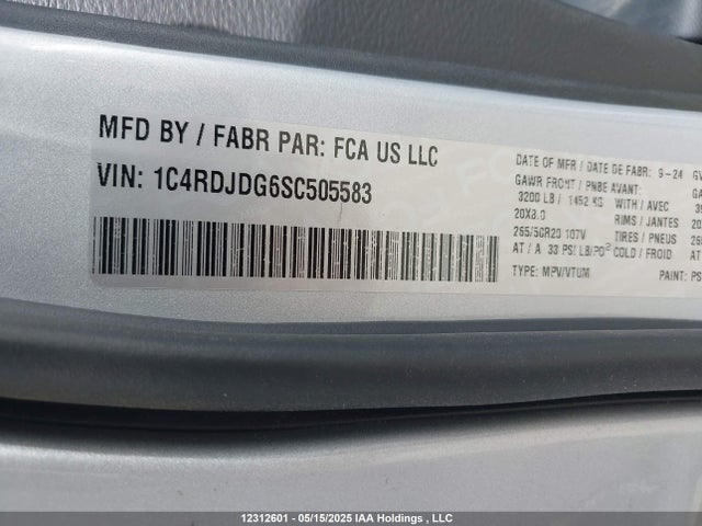 Dodge 2025 2025 1C4RDJDG6SC505583 Image 9