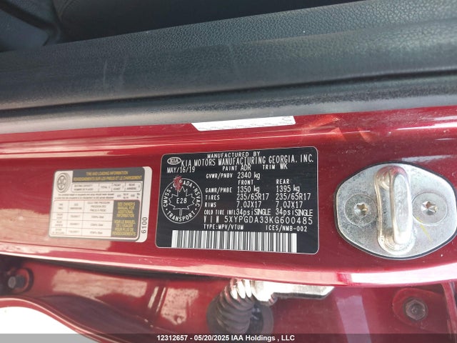 5XYPGDA33KG600485 KIA gdi theta-ii