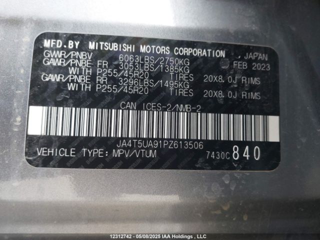 JA4T5UA91PZ613506 Mitsubishi s91-ya1