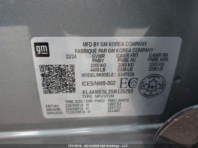 KL4AMESL3SB135293 Buick l3t