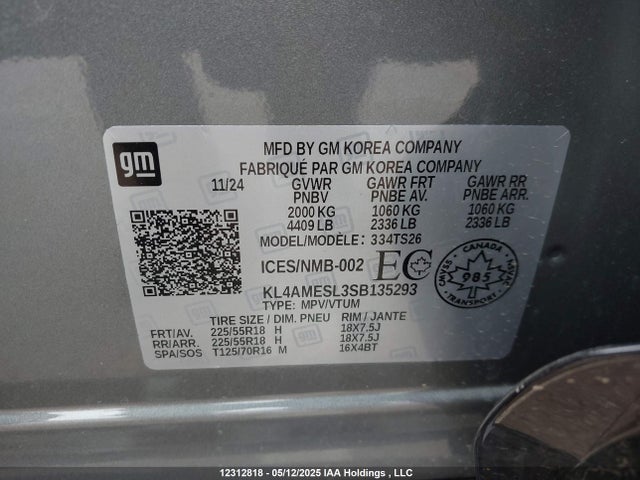 KL4AMESL3SB135293 Buick l3t