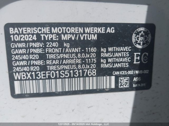 WBX13EF01S5131768 BMW X1 M35i