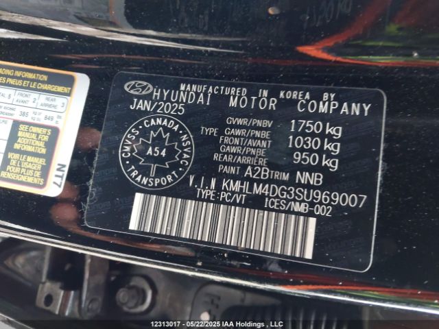 KMHLM4DG3SU969007 Hyundai Elantra Sel Sport