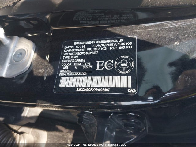 SJKCH5CPXHA028497 Infiniti m27020