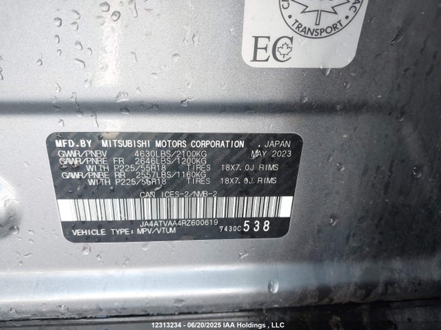 Mitsubishi tc/ic mivec 2024 JA4ATVAA4RZ600619 Image 19