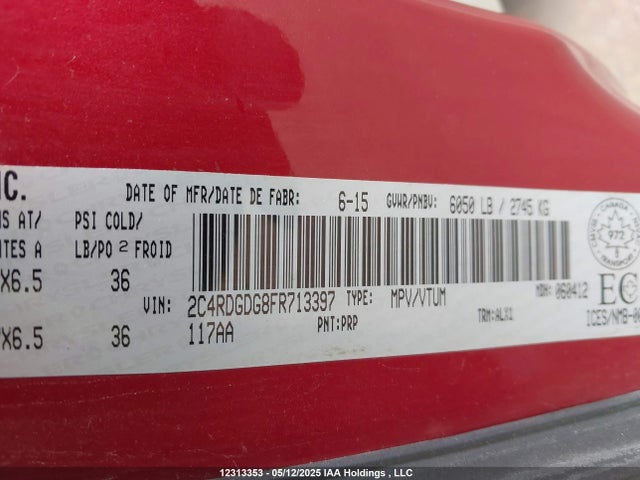 2C4RDGDG8FR713397 Dodge 2015