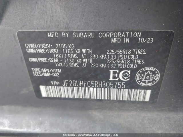 JF2GUHFC5RH305755 Subaru na
