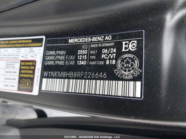 W1NKM8HB8RF226646 Mercedes-Benz m139