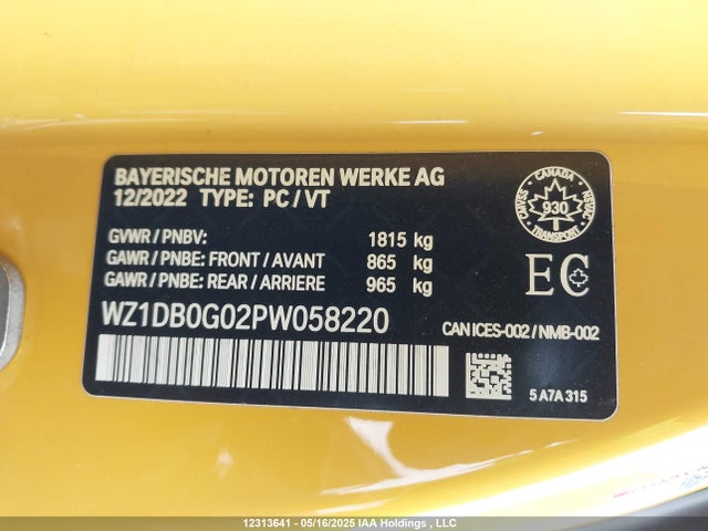 WZ1DB0G02PW058220 Toyota Supra