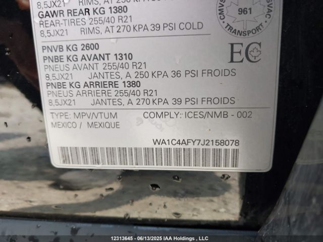 WA1C4AFY7J2158078 Audi SQ5