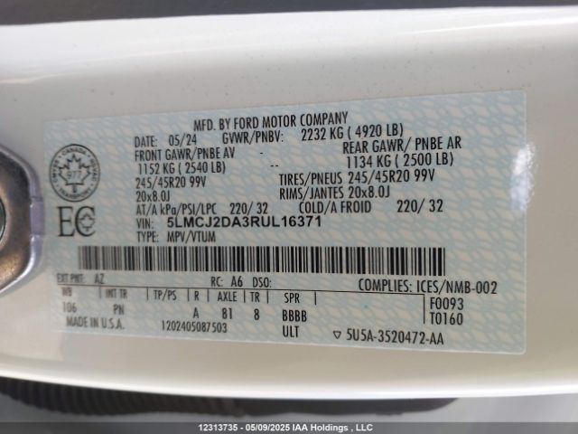 5LMCJ2DA3RUL16371 Lincoln gtdi-a