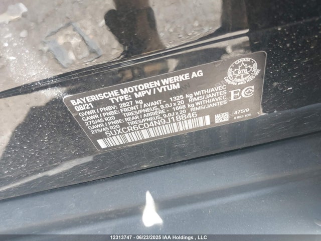 5UXCR6C04N9J18846 BMW 2022