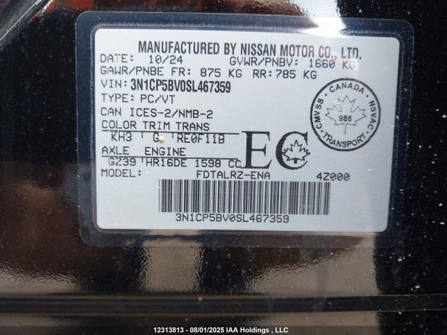 3N1CP5BV0SL467359 Nissan kicks play