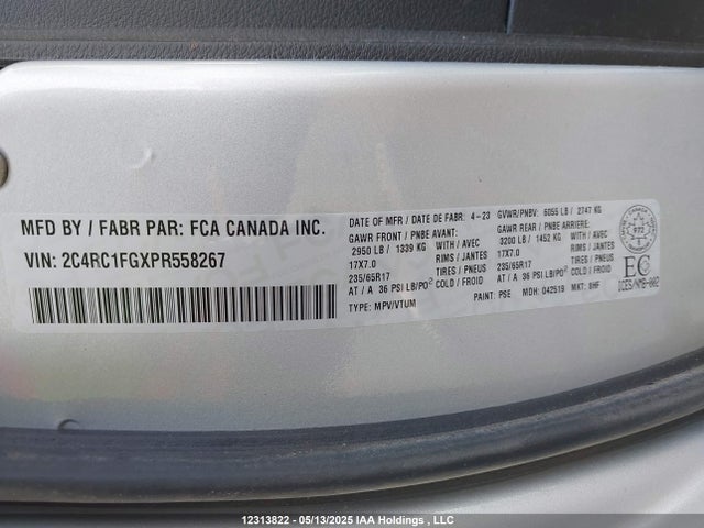 Chrysler 2023 2023 2C4RC1FGXPR558267 Image 9