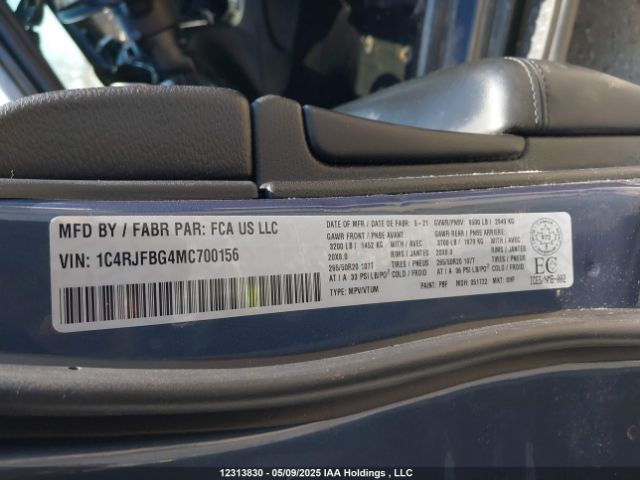 1C4RJFBG4MC700156 Jeep Grand Cherokee