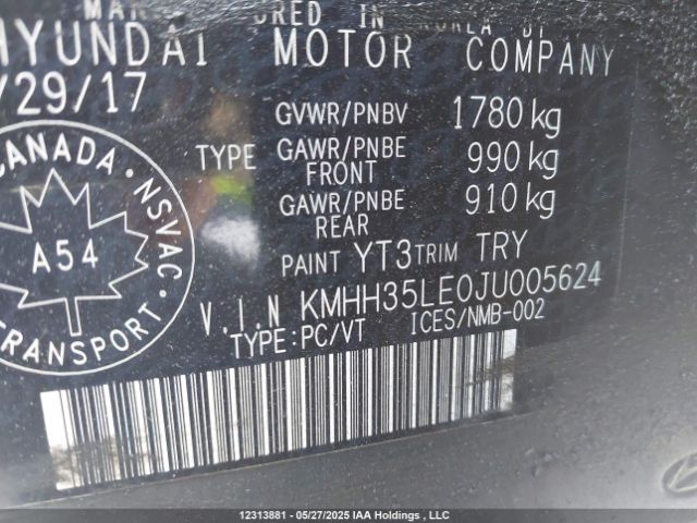 KMHH35LE0JU005624 Hyundai gdi nu
