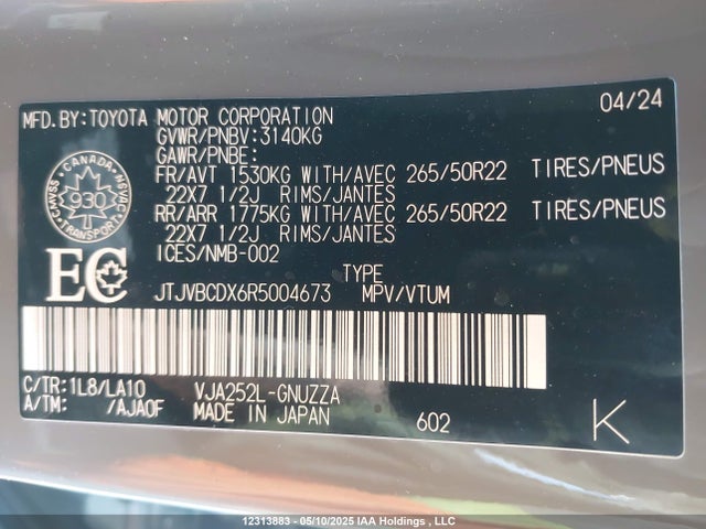 JTJVBCDX6R5004673 Lexus Gx 550