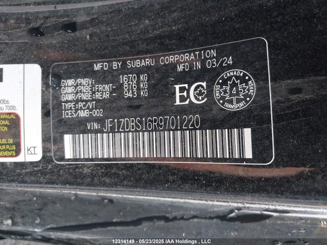 JF1ZDBS16R9701220 Subaru na