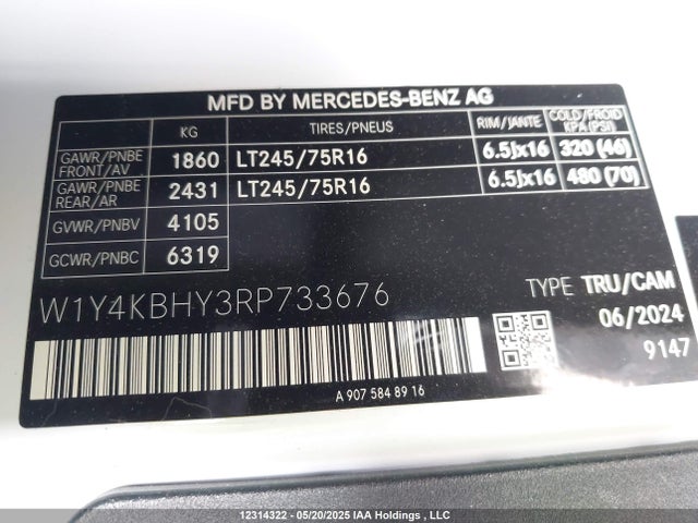 W1Y4KBHY3RP733676 Mercedes-Benz om654