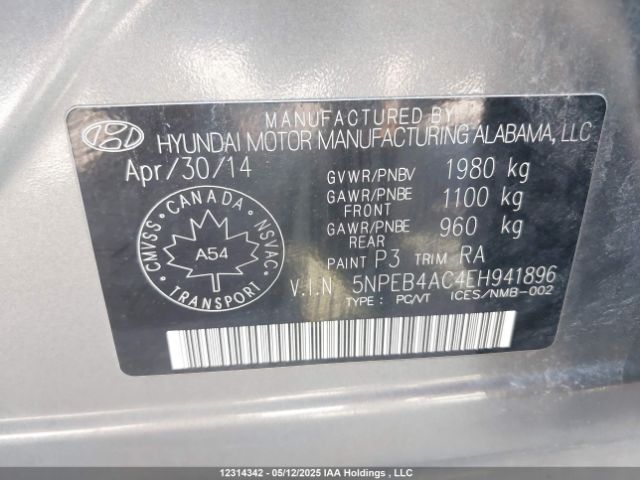 5NPEB4AC4EH941896 Hyundai gamma