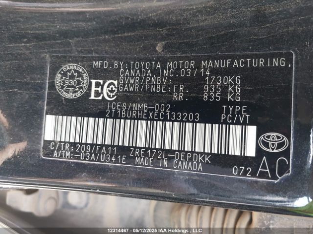 2T1BURHEXEC133203 Toyota 2zr-fe