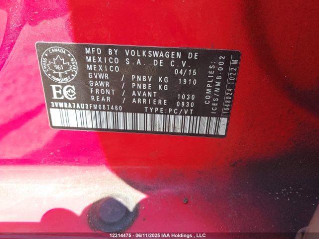3VWRA7AU3FM087460 Volkswagen Golf Tdi