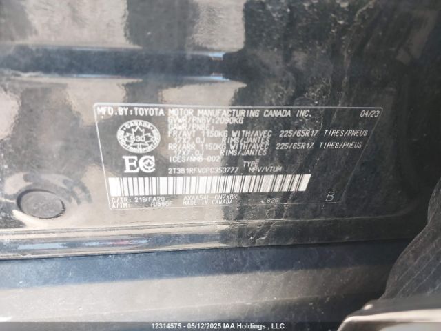 2T3B1RFV0PC353777 Toyota RAV4 LE