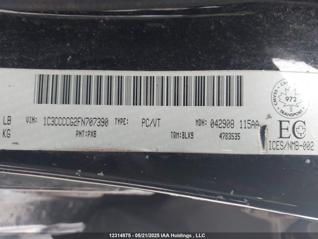 1C3CCCCG2FN707390 Chrysler 200