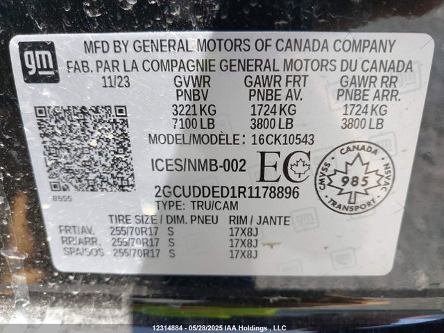 2GCUDDED1R1178896 Chevrolet l84