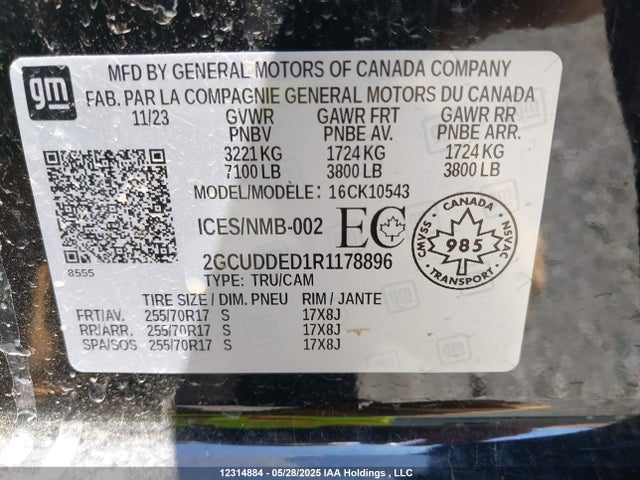 2GCUDDED1R1178896 Chevrolet l84